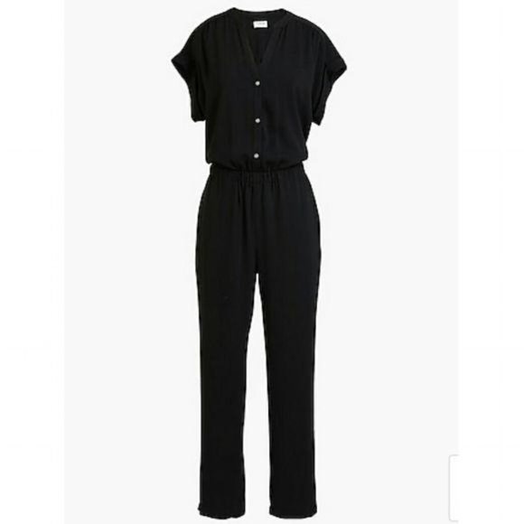 J. Crew factory NWT cuffed camp shirt jumpsuit - Picture 3 of 11